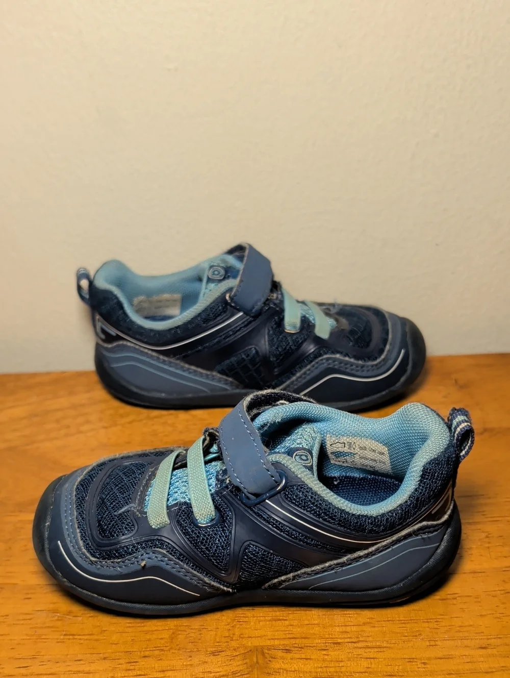 Pediped Grip & Go P-Force Iceberg Sneaker Navy Blue Toddler Boys Size 6